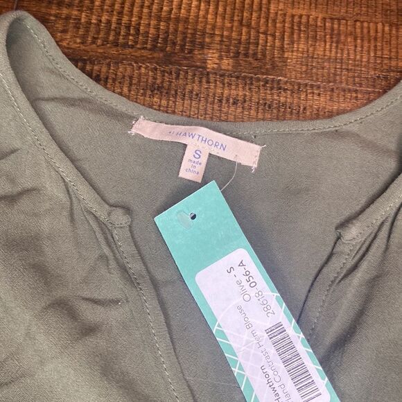 41Hawthorn Stitch Fix Erland Contrast Hem Blouse
Olive - S NWT - Picture 2 of 5